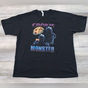 SESAME STREET COOKIE MONSTER RAP TEE SHIRT RARE XXL BIG BIRD